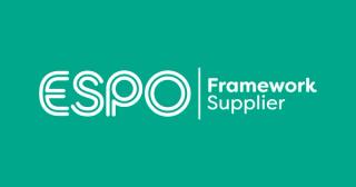Bright green background with the text: 'ESPO Framework Supplier' in white